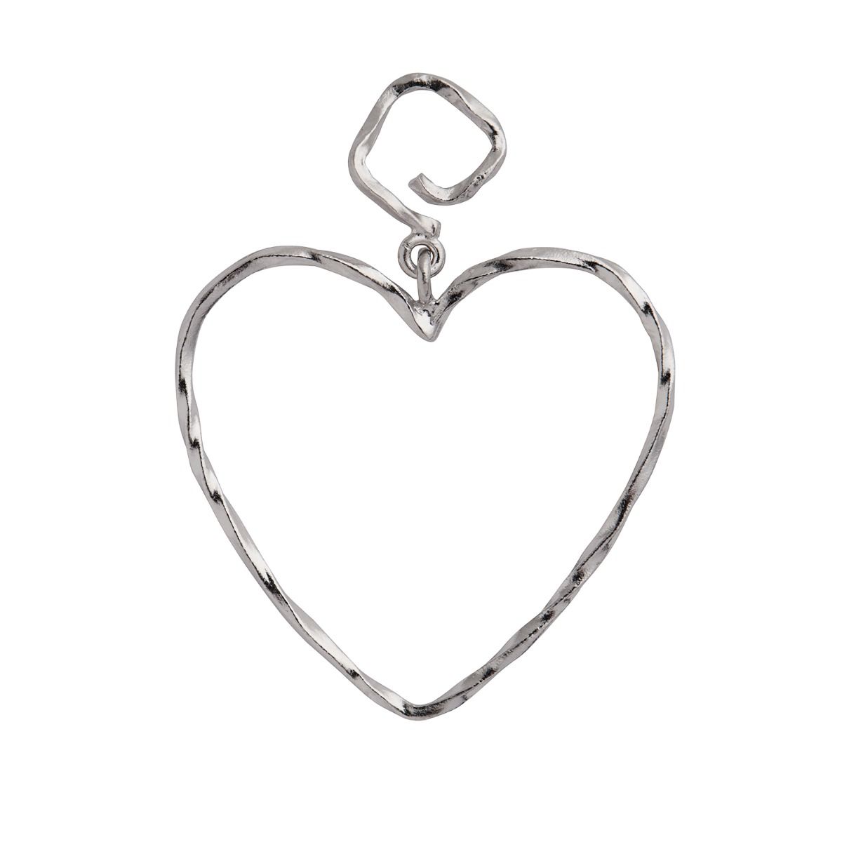 SØLV ØRERING FUNKY HEART