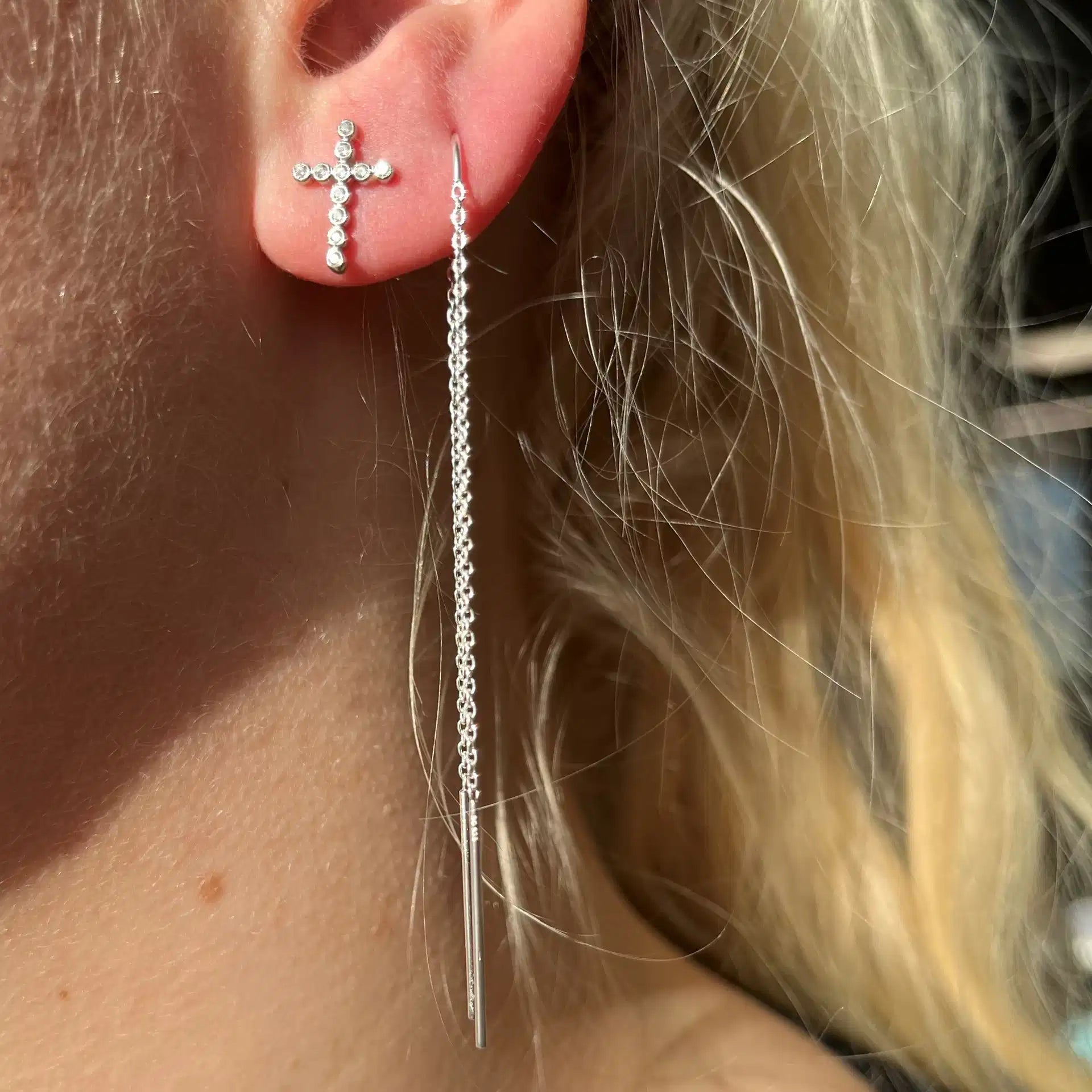 ØREKÆDER SØLV M. STAV