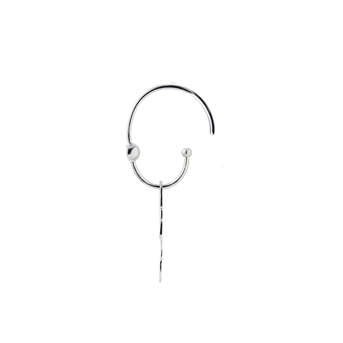 BIG DOT CREOL WITH SILVER SPLASH - SINGLE