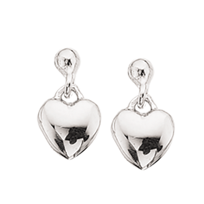 ØREHÆNGERE HJERTE SØLV RH.