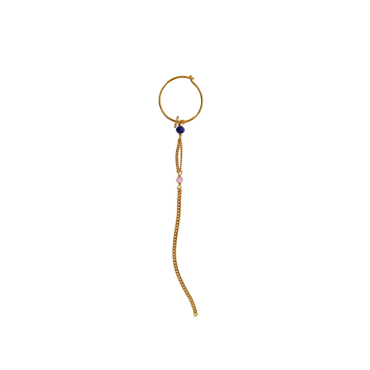 MISS PARIS HOOP WITH LONG CHAIN MONTMARTRE  - SINGLE