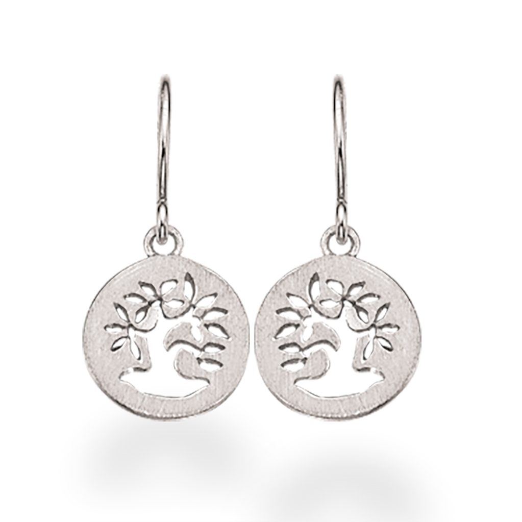 ØREBØJLER LIVETS TRÆ 10 MM. SØLV RH.