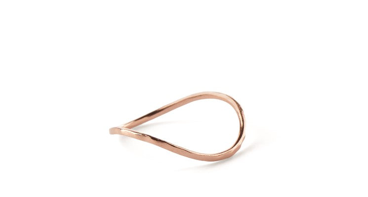 Pernille Corydon Facet Curved Rosaforgyldt Sølv Ring