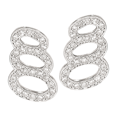 ØREPYNT SYN.ZIR. SØLV RH.