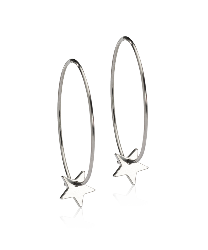 NT EAR RING 25 MM, PENDANT STAR 8 MM