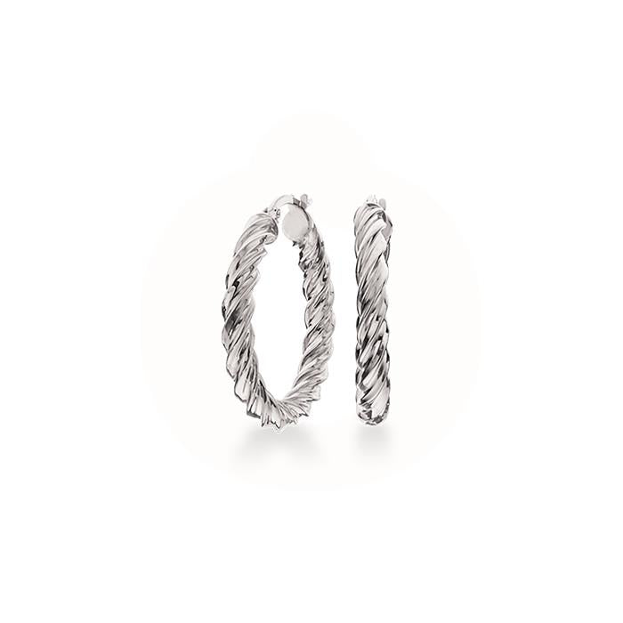 CREOLER SNOET 28 MM. SØLV RH.