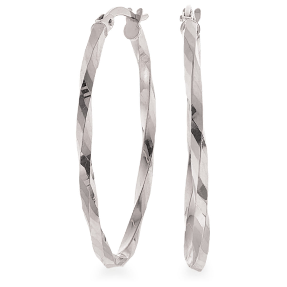 CREOLER OVAL SNOET 21X36 MM. SØLV RH.