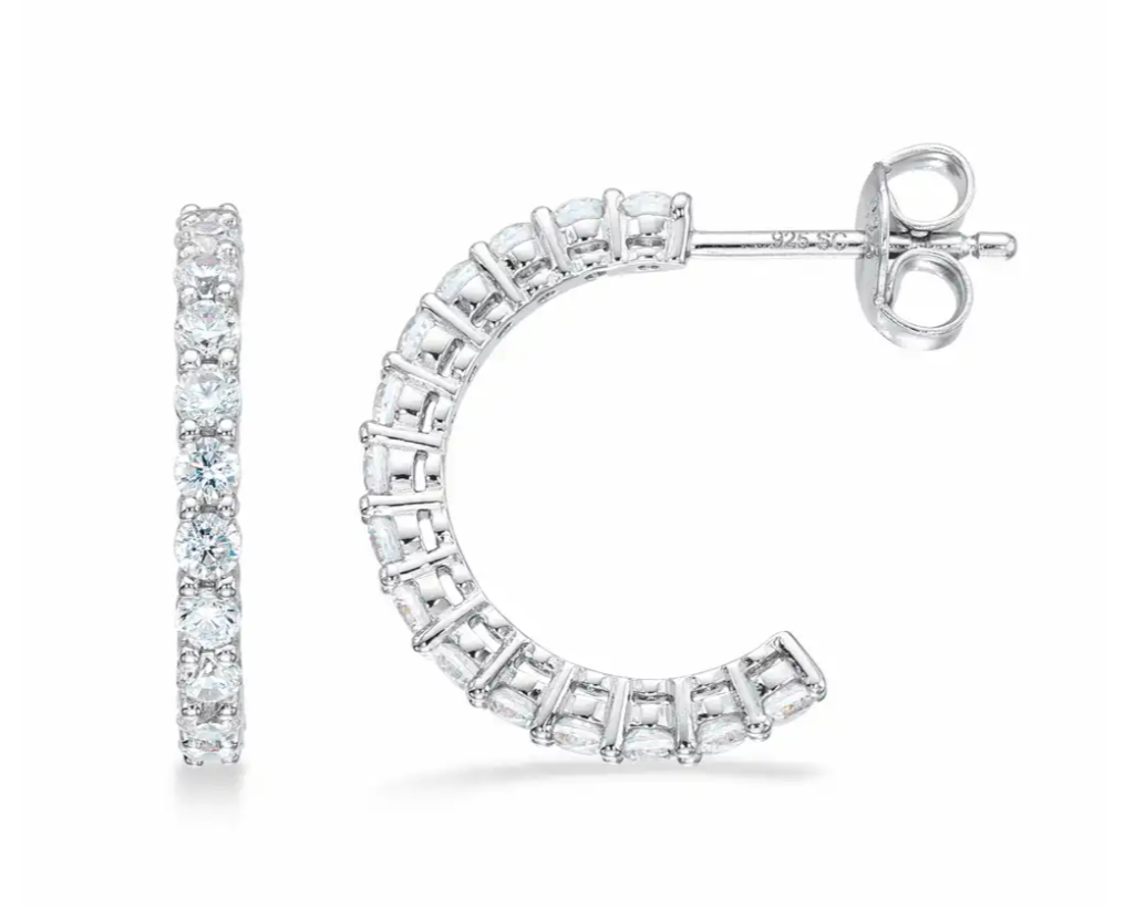 SOHO HALVCREOLER CUBIC ZIR. SØLV RH.