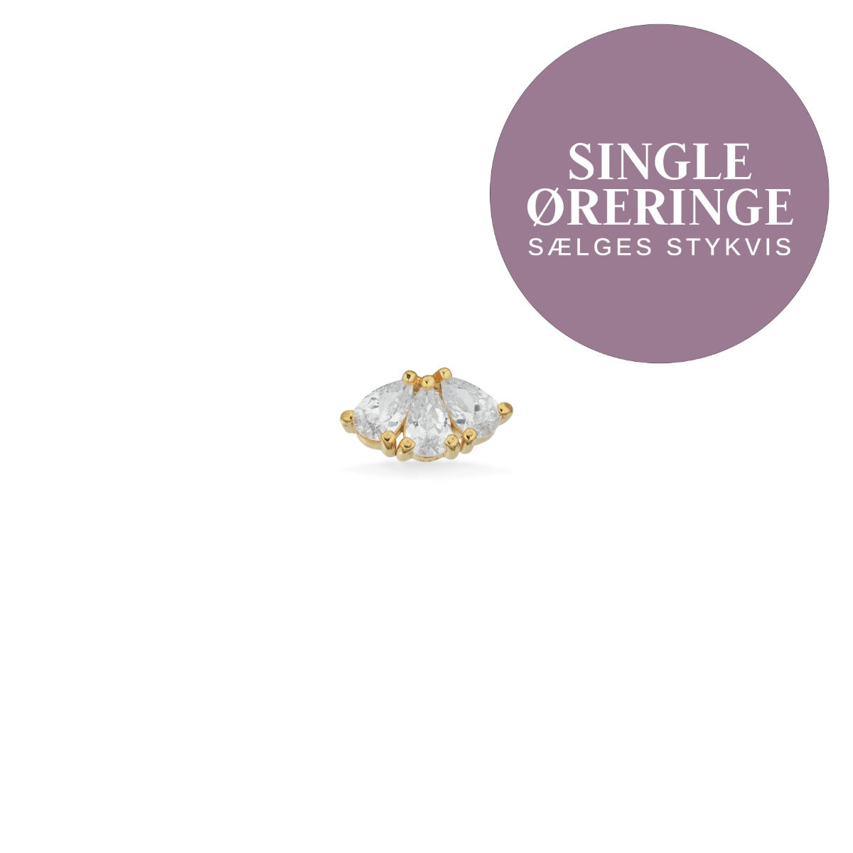 SINGLES ØRERING CUBIC ZIR. SØLV FG.