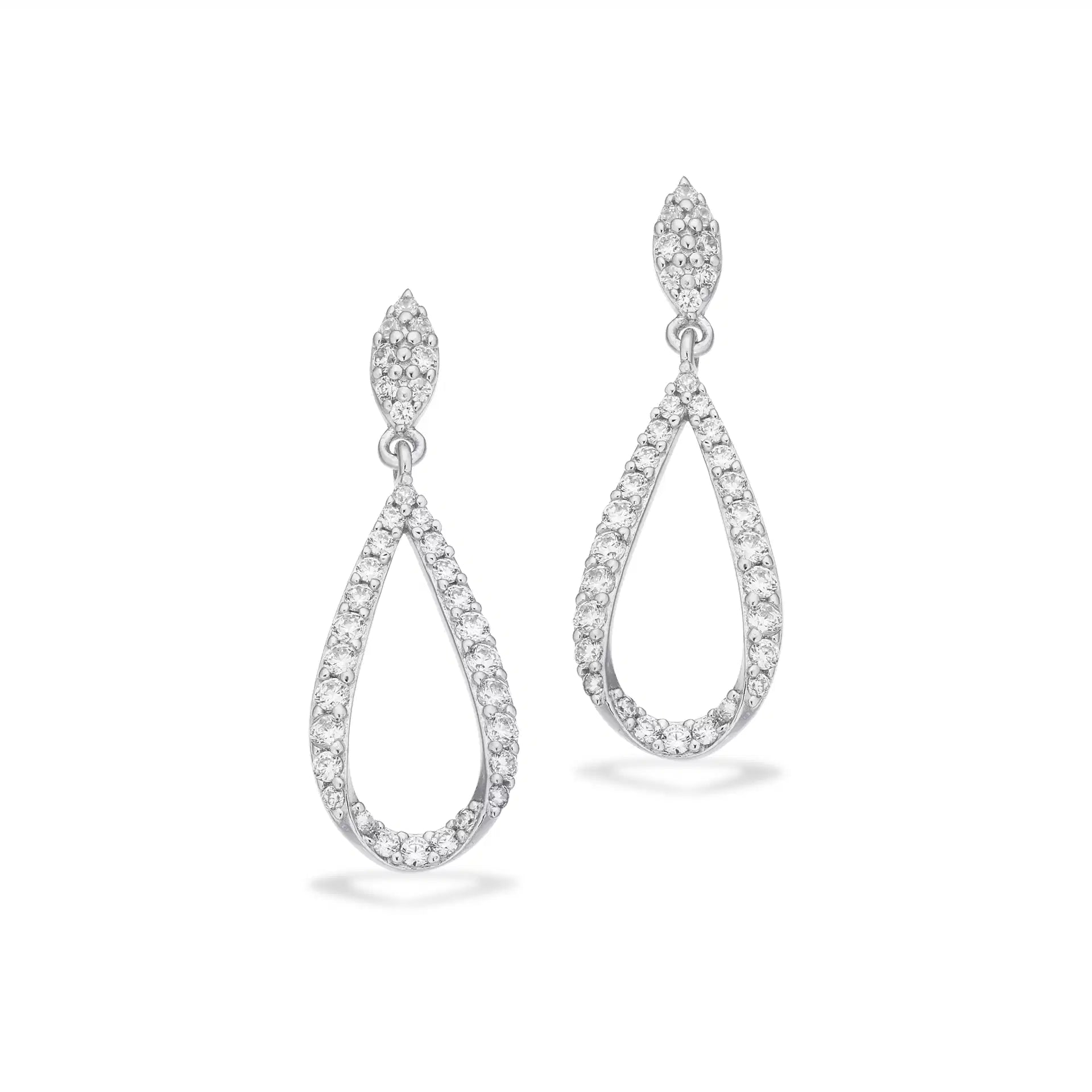 ØREHÆNGERE CUBIC ZIR. SØLV RH.