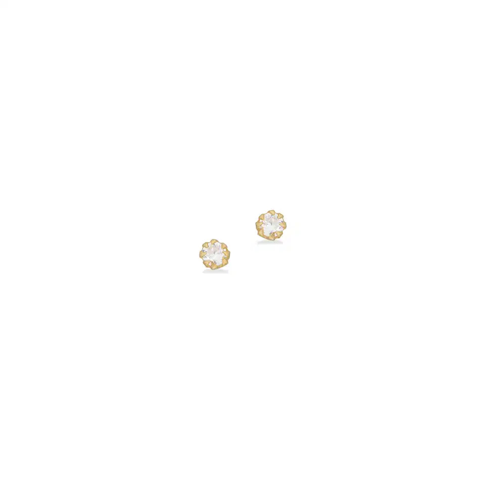 ØRERINGE CUBIC ZIR. 2 MM. SØLV FG.