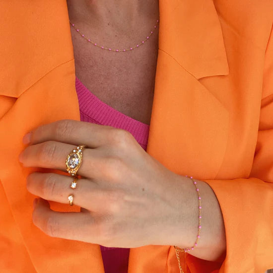 CUBA RING GREEN FORGYLDT STÅL