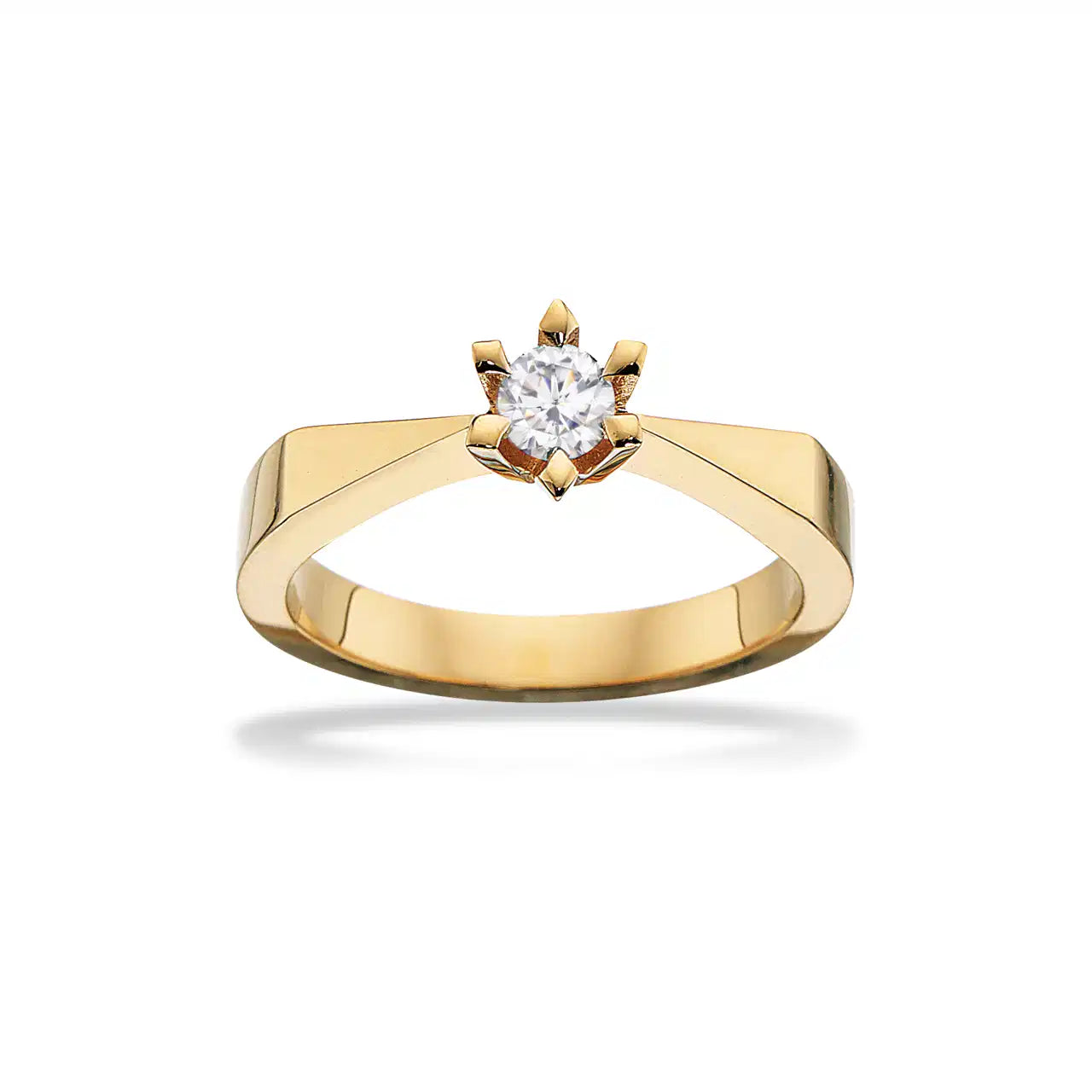 VICTORIA RING 14 KT. RD 0,20 G-TW/SI