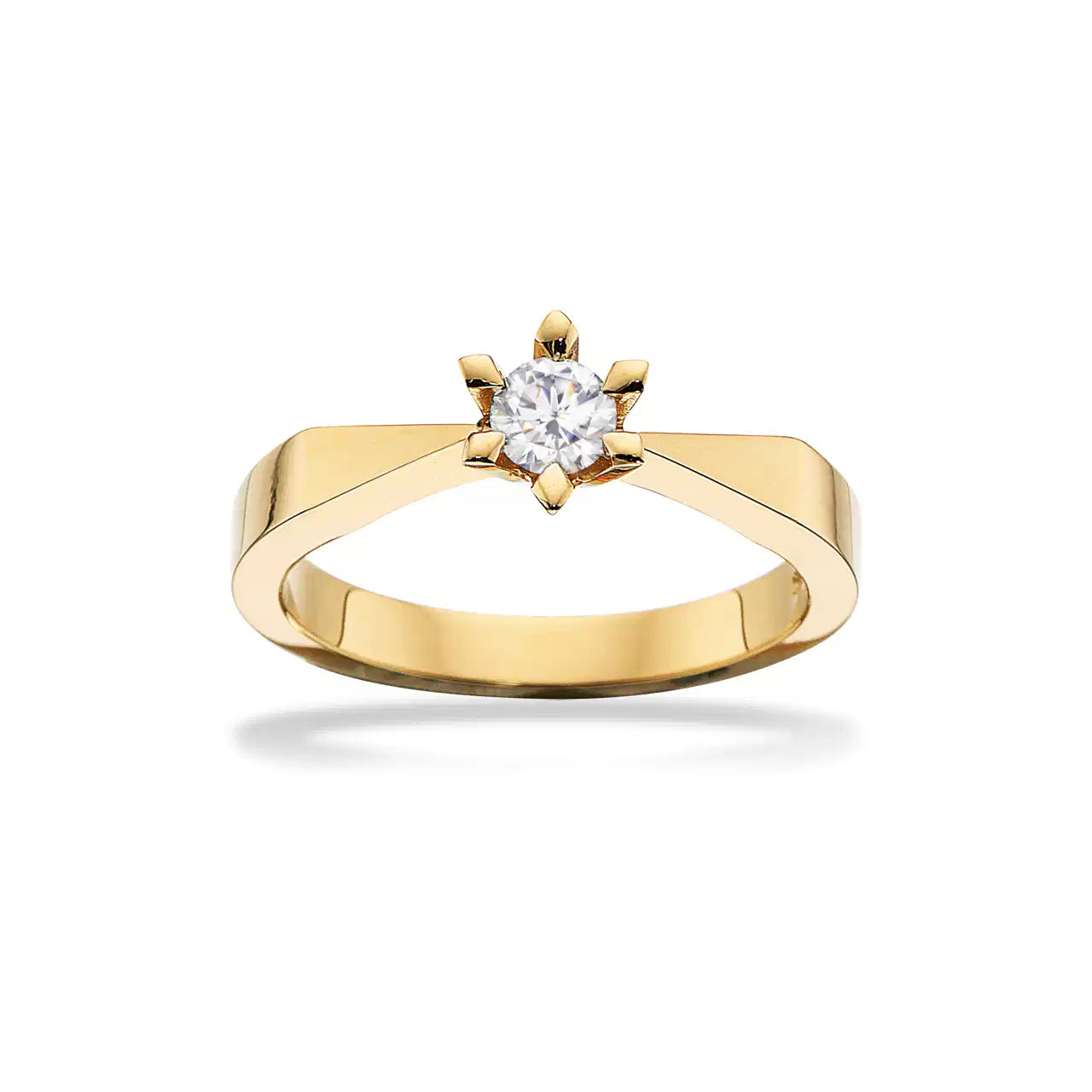 VICTORIA RING 14 KT. RD 0,25 G-TW/SI