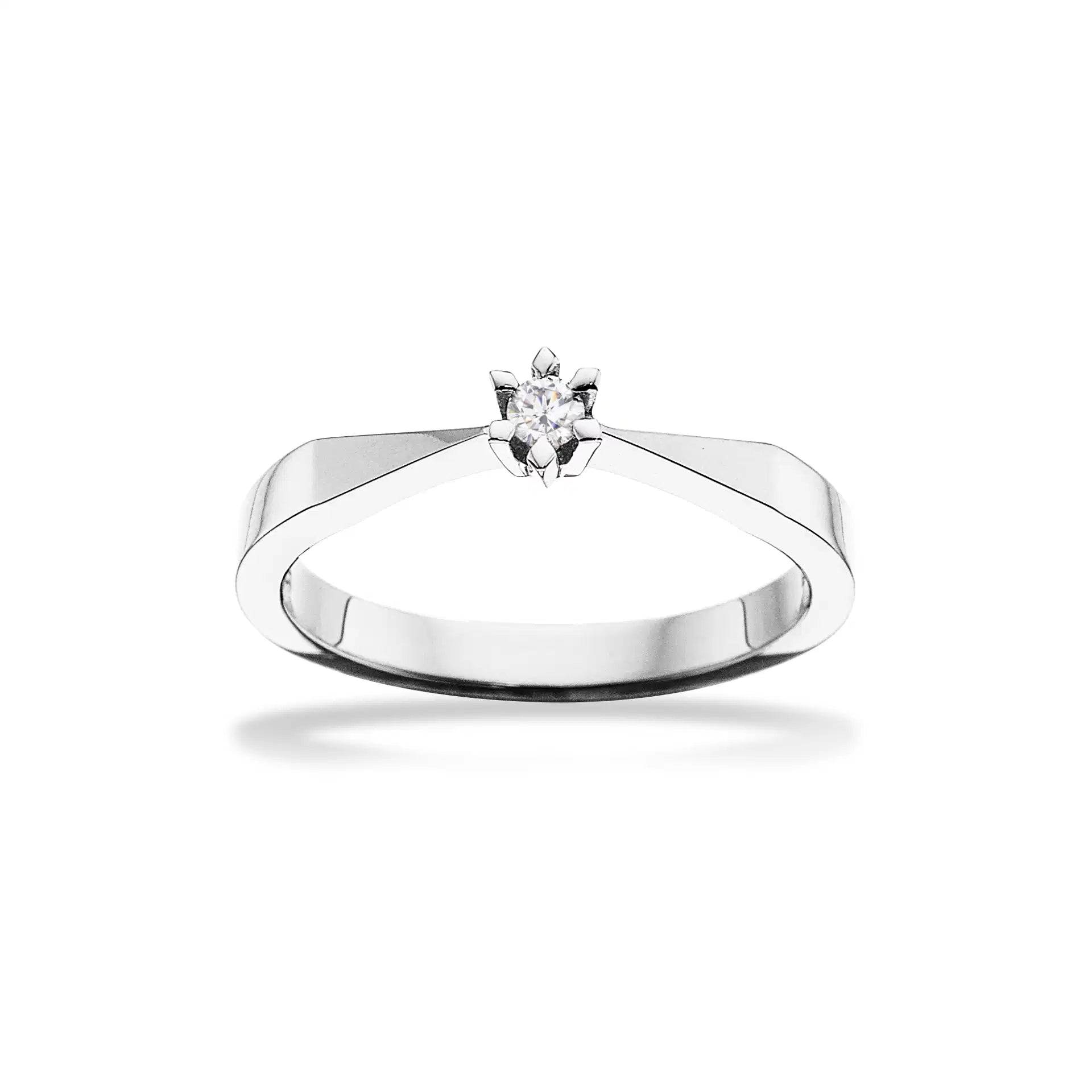 14 KT.HV. VICTORIA RING 0.05CT TW.SI