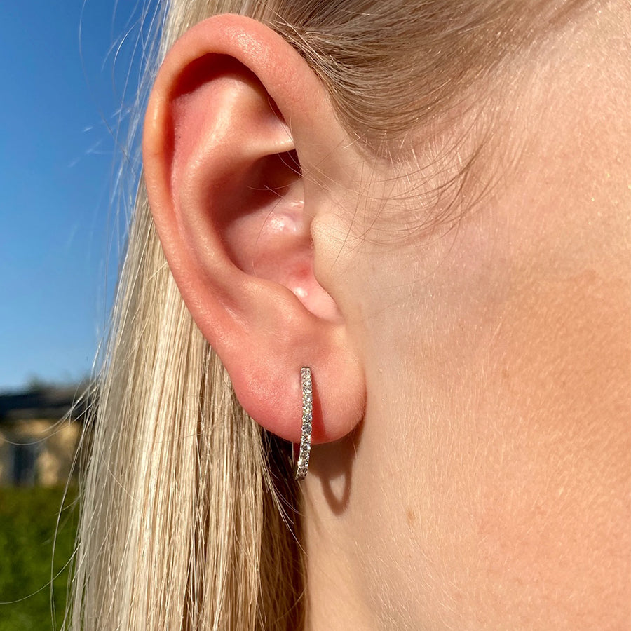 HENRIK ØRSNES DESIGN 14 Karat Guld Øreringe med Diamanter 0,31 Carat W/SI