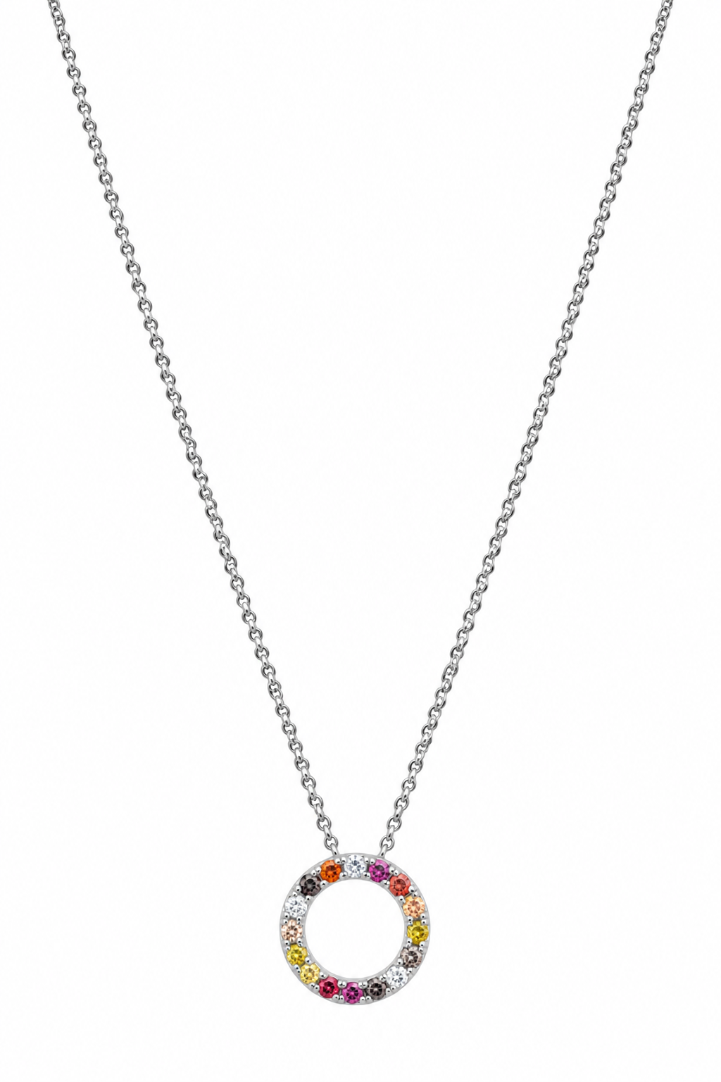 SØLV COLLIER INNER CIRCLE ZIR