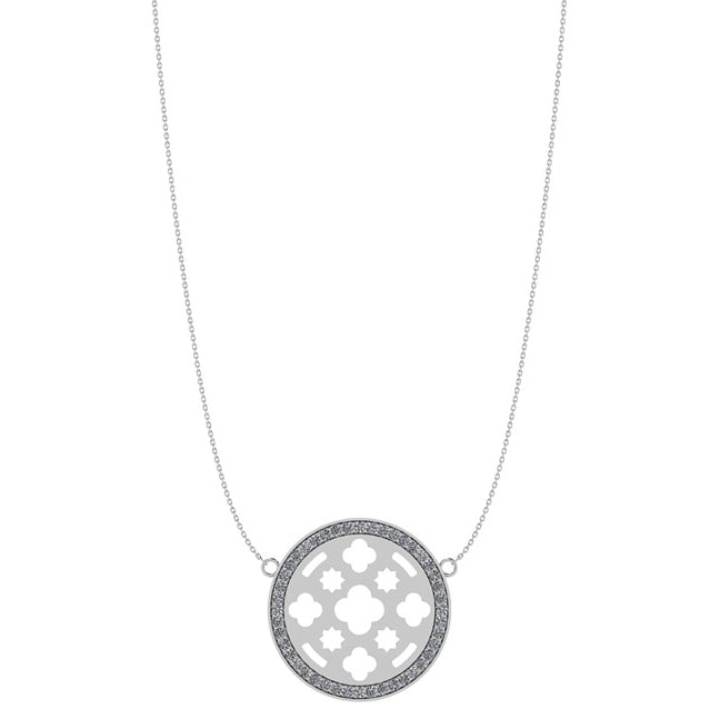 SØLV HALSKÆDE M.ZIR 45CM