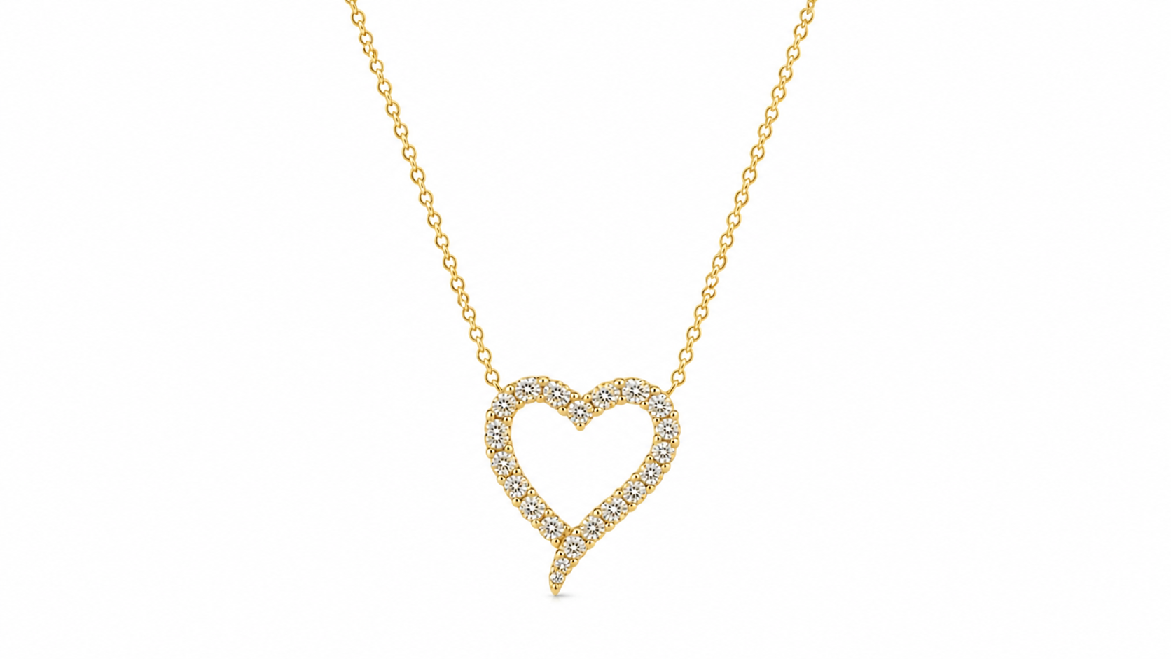 SØLV COLLIER FORG HJERTE M.ZIR