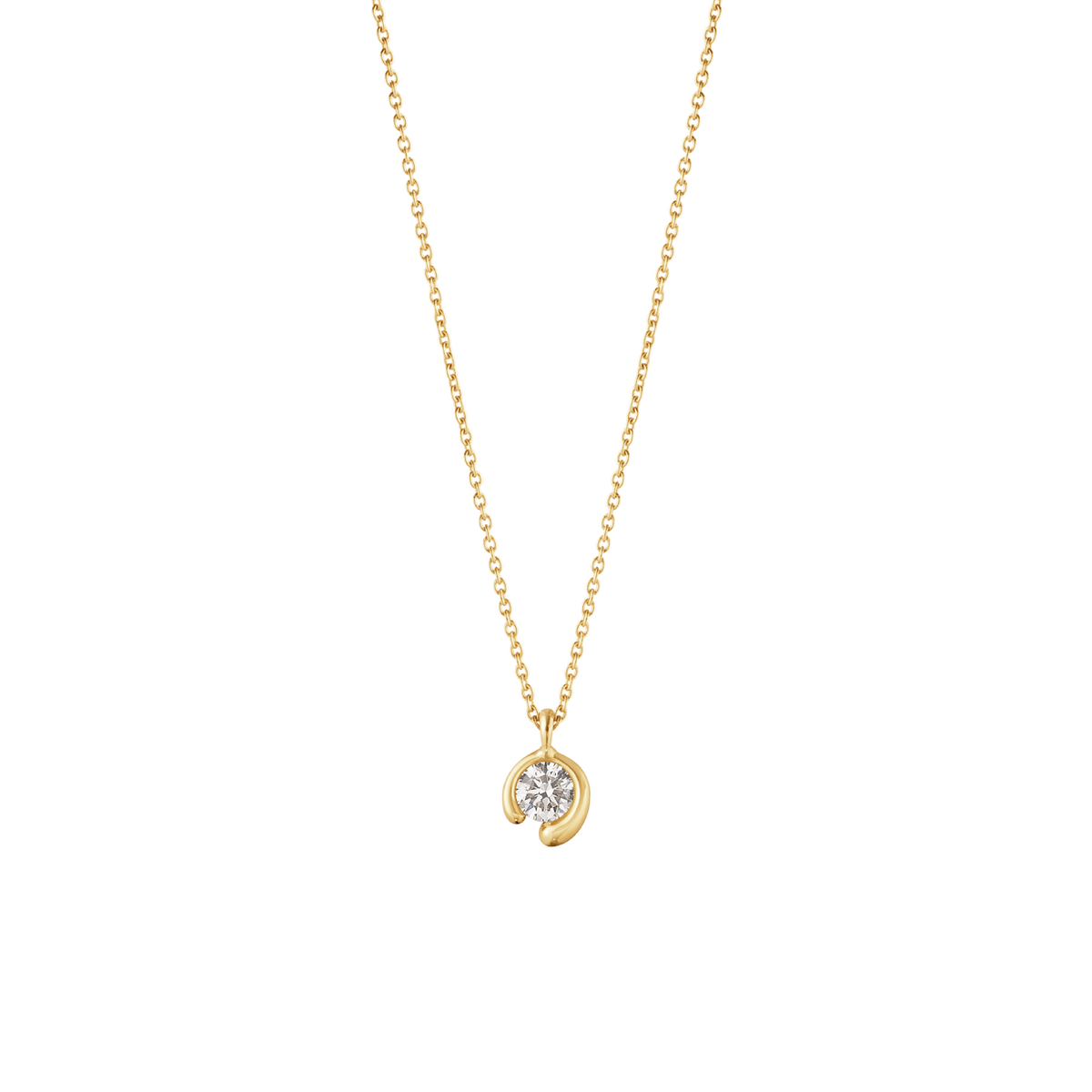G.J.18KT.COLLIER 0,20CT MERCY
