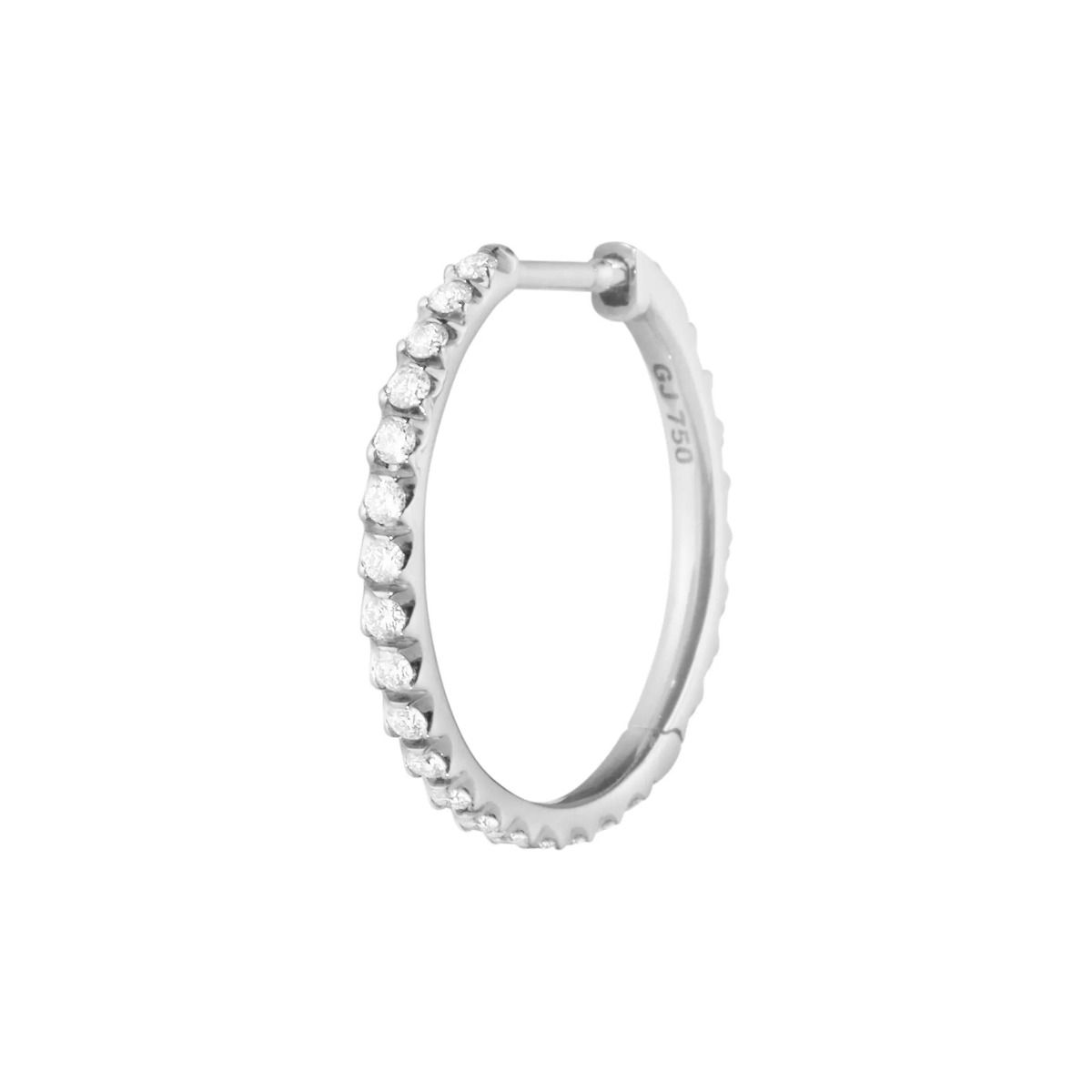 GJ SIGNATURE LARGE EARHOOP 1652H WG DIMONDS 0,15 CT