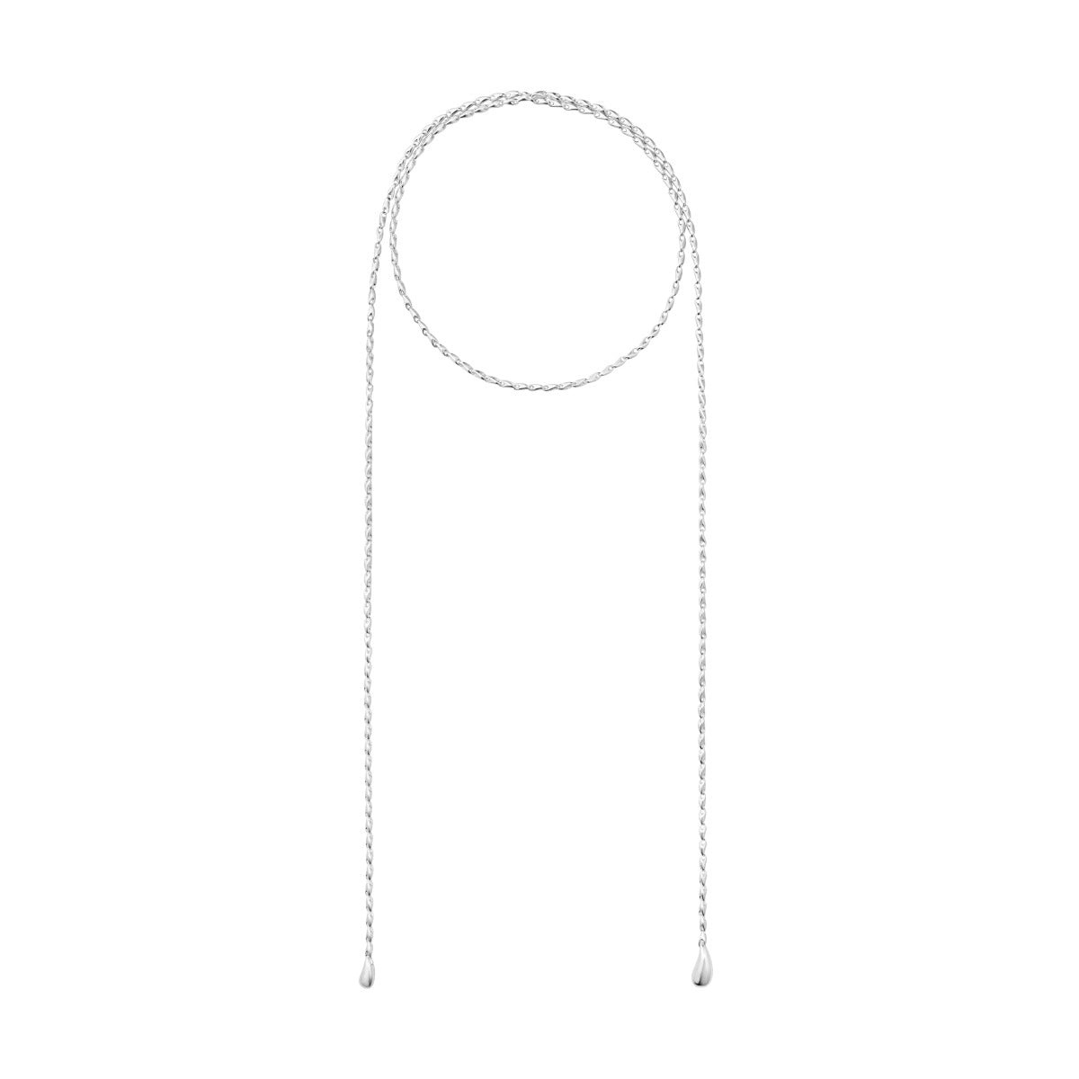 REFLECT LARIAT HALSKÆDE 652H SØLV 130 CM