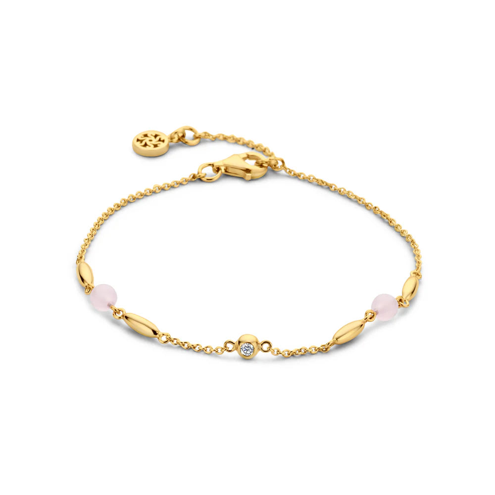 CORNELIA BRACELET GP/CZ PINK MILKY CZ
