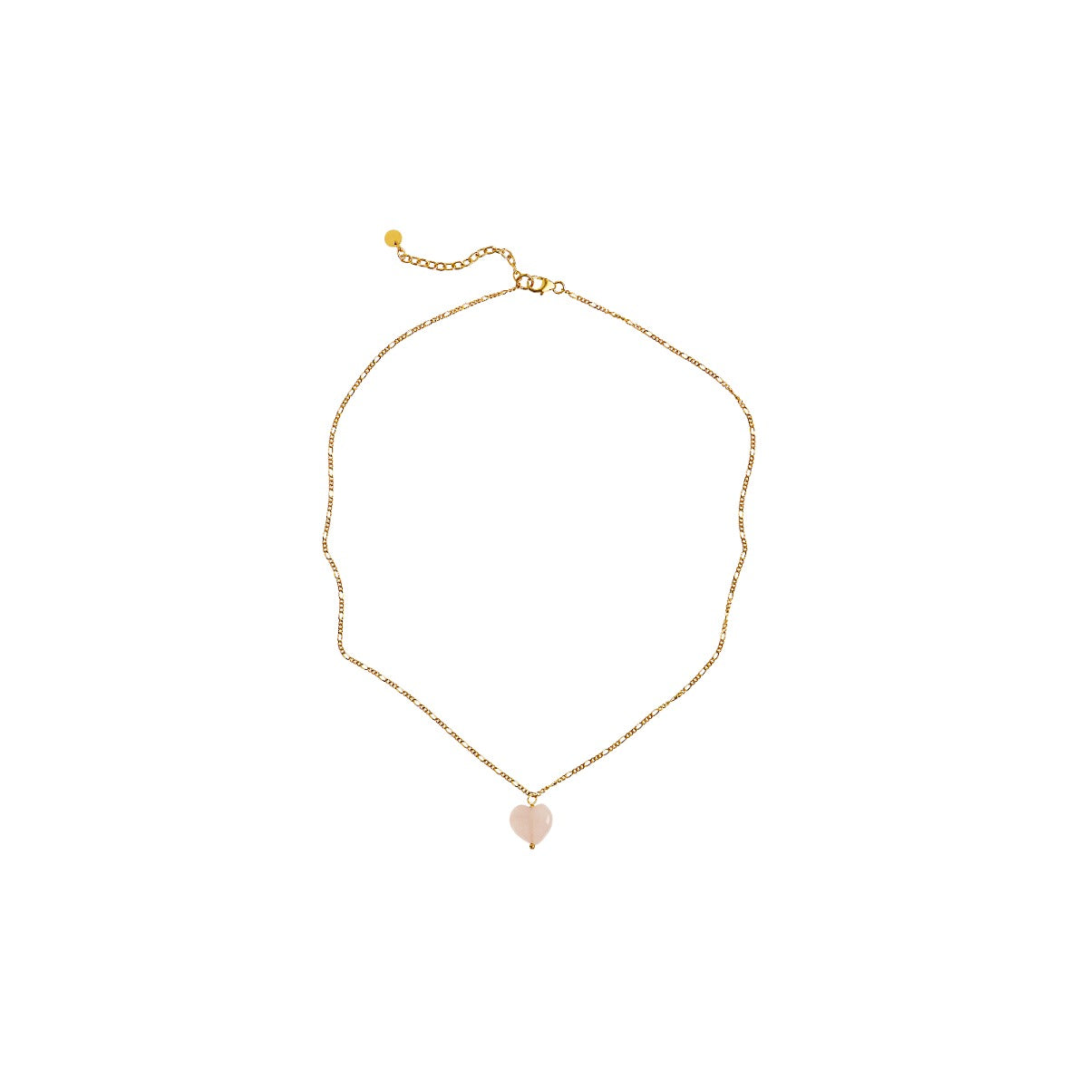 AMOUR NECKLACE ROSE QUARTZ