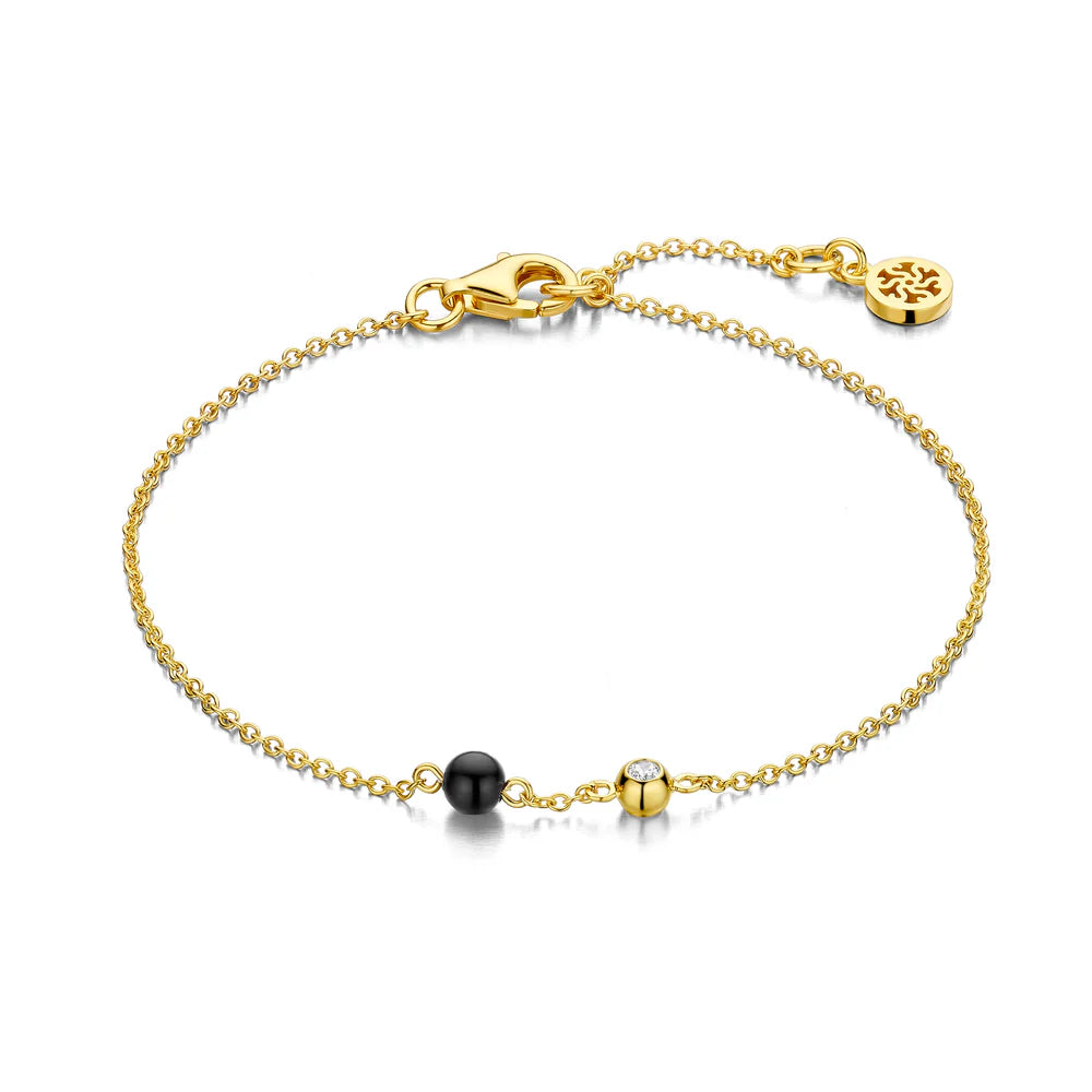 LUCKY BRACELET GP/CZ BLACK