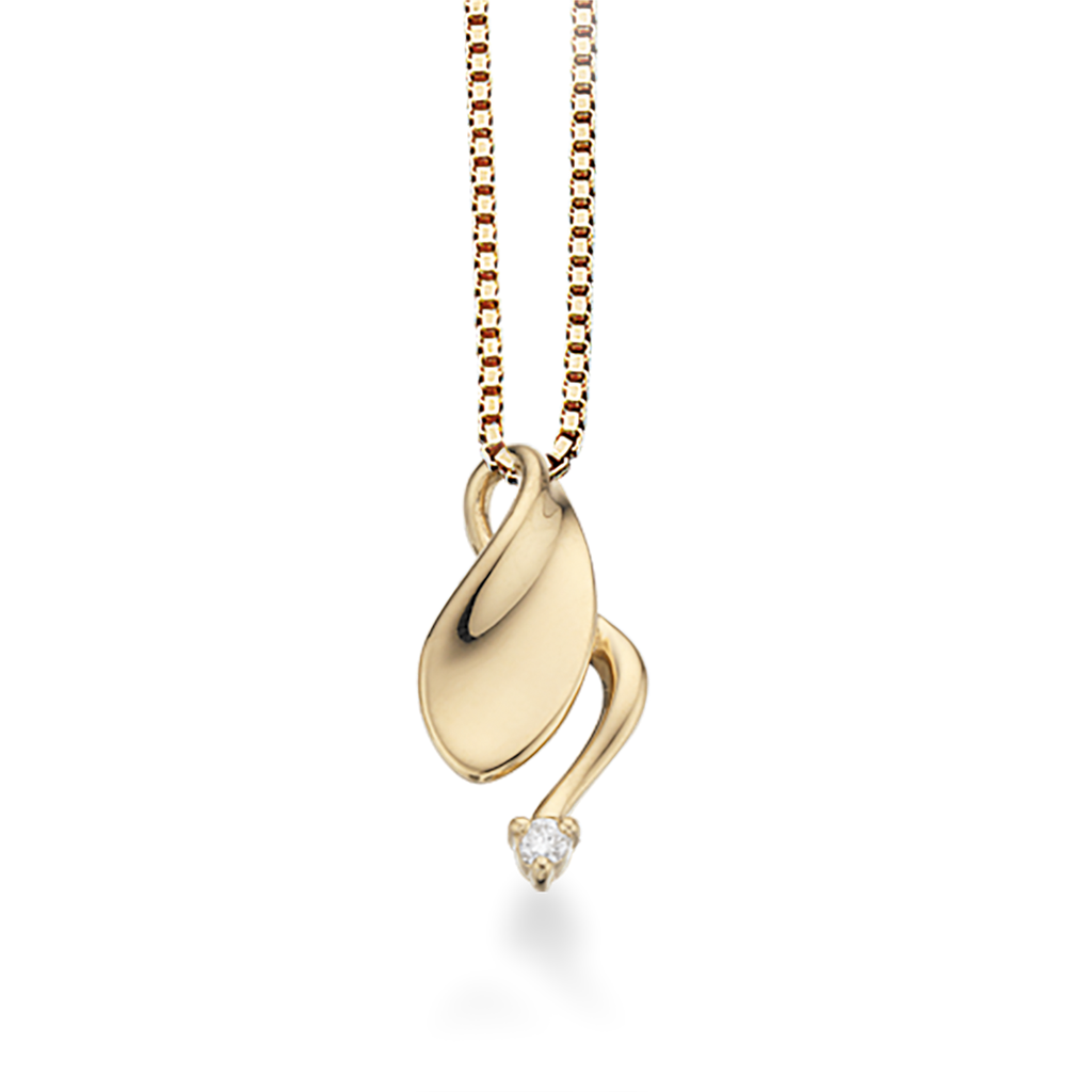 VEDHÆNG 0,03 H-W/SI 14 KT. M/SØLVK.