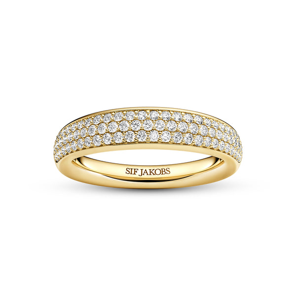 RING MELZO PICCOLO - 18 KARAT FORGYLDT, MED HVIDE ZIRKONIA.