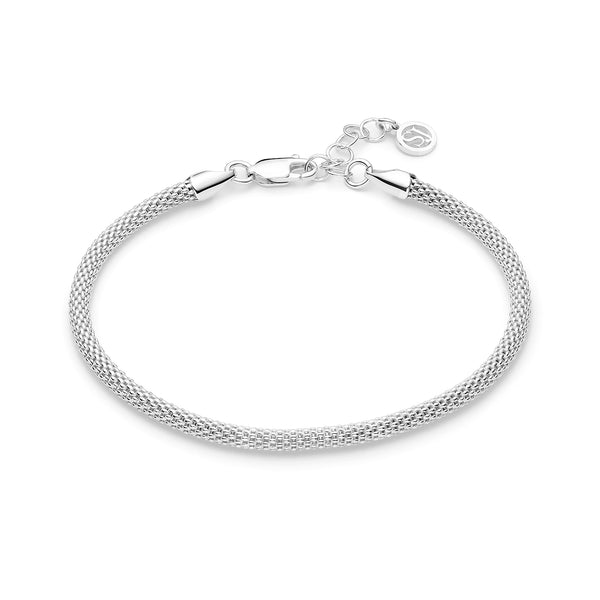 ARMBÅND RETE - RHODINERET, MED EN BLANKPOLERET OVERFLADE.