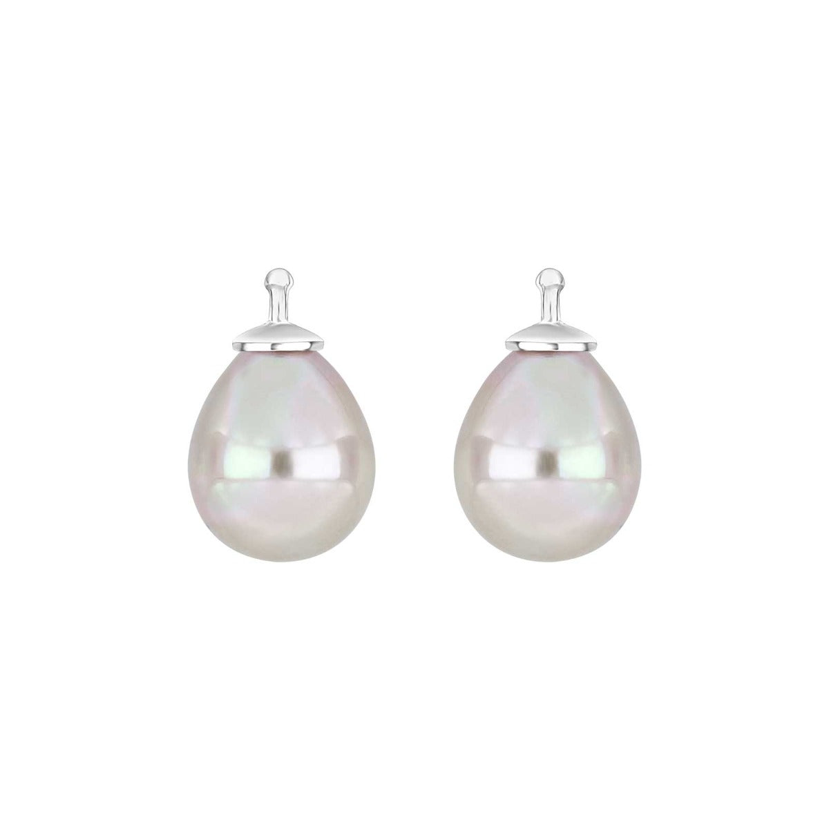 MALLORCA PERLE DRÅBE FARVE07 M/RH SØLV - PAR