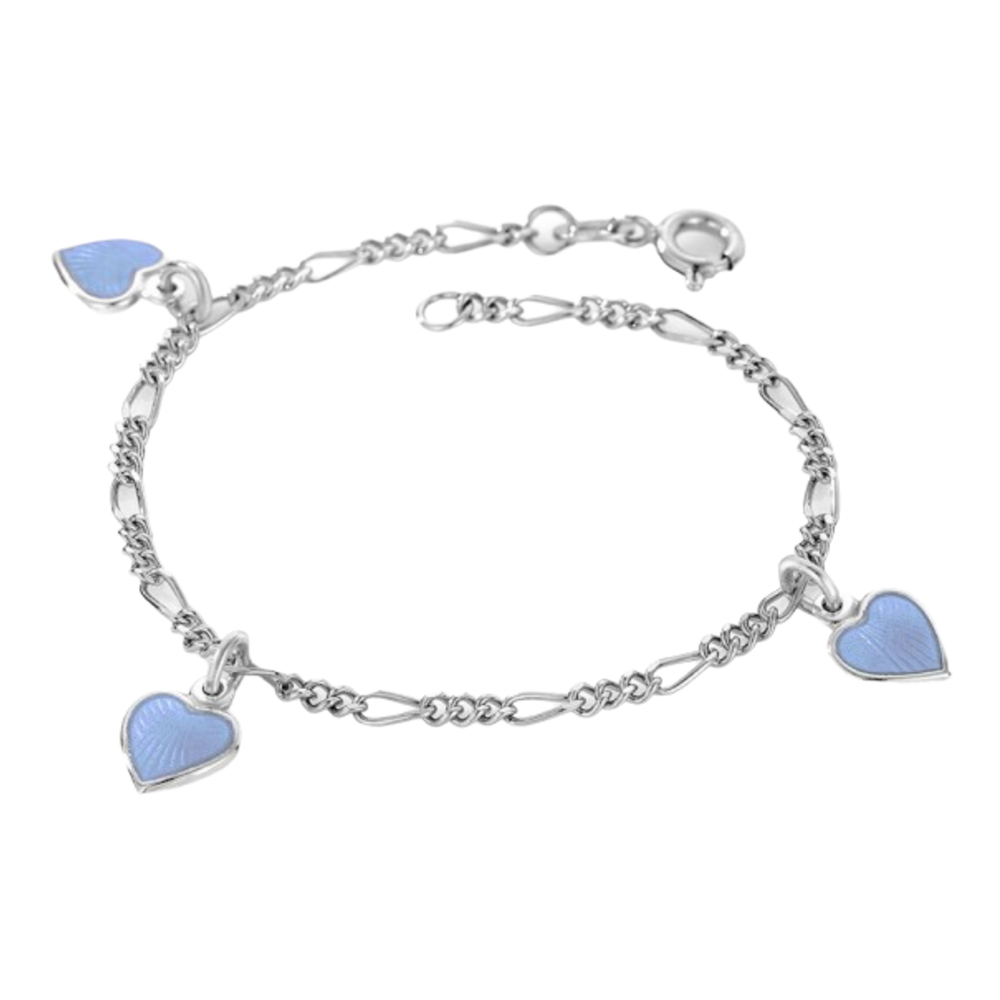SØLV ARMBÅND CHARMS HJERTER