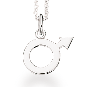 VEDHÆNG DRENGETEGN SØLV M/KÆDE