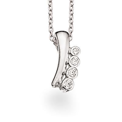 VEDHÆNG ZIR. SØLV RH. M/KÆDE