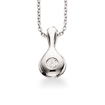 VEDHÆNG SYN.ZIR. SØLV M/KÆDE