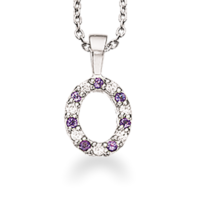 SØLV VEDH.OVAL SY.ZIR M.KÆDE