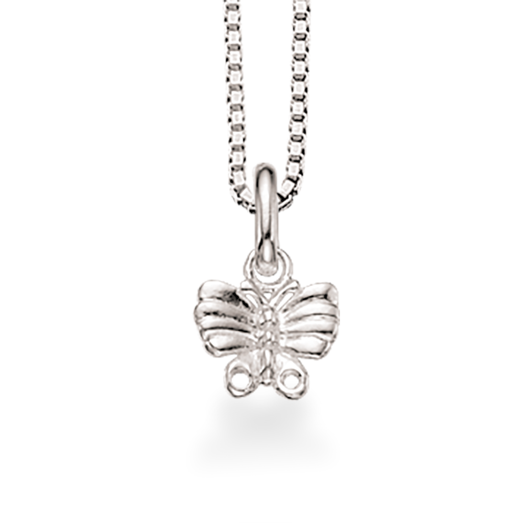 VEDHÆNG SOMMERFUGL SØLV M/KÆDE