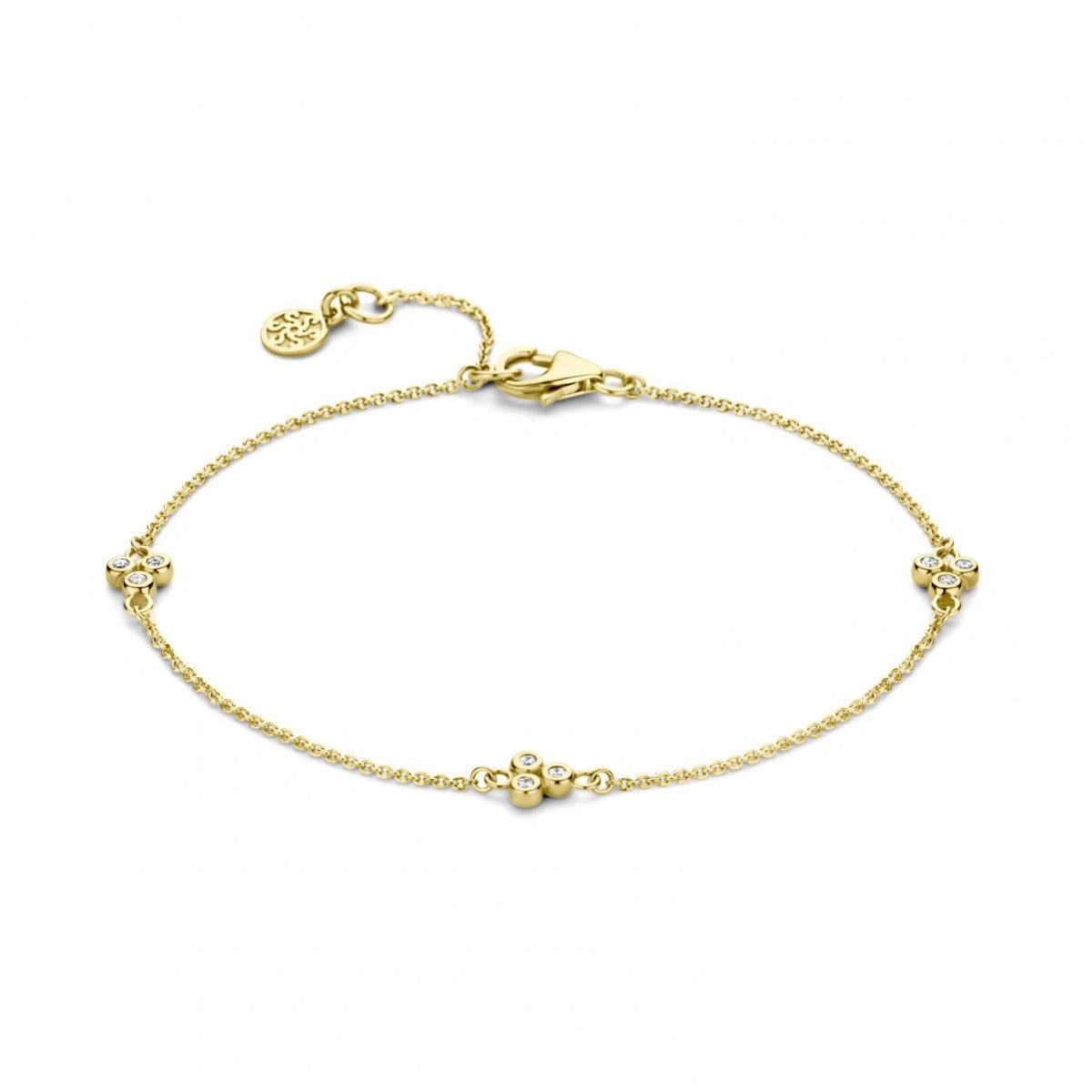 Spirit Icons Triangle Armbånd i 14 Karat Guld med Diamanter 0,18 Carat W/VS