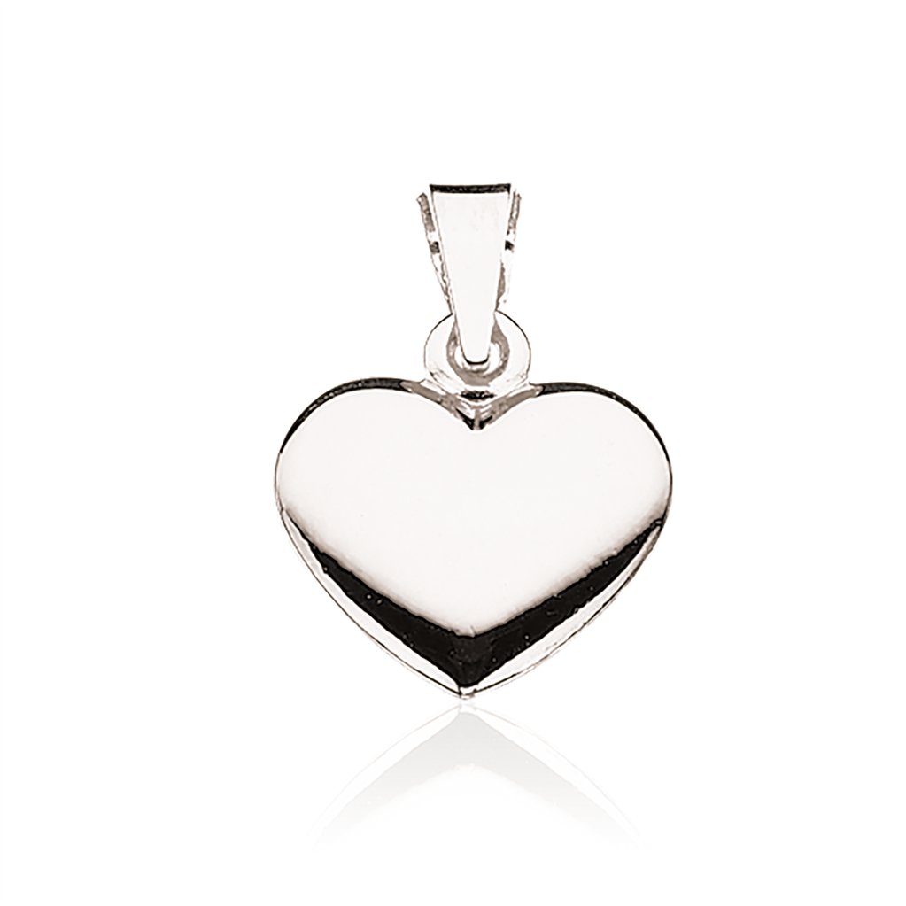 HJERTE GLAT 14 X 16 MM. SØLV