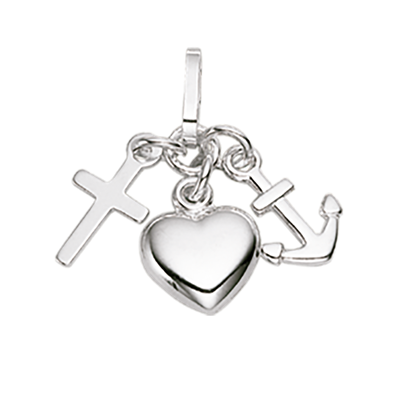 VEDHÆNG TRO-HÅB-KÆRLIGHED LILLE SØLV