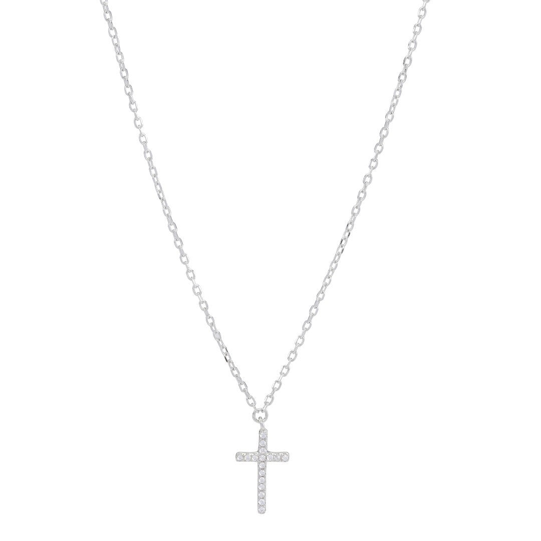 SØLV RHD. VEDHÆNG ALAINENOR KORS. INKL. KÆDE