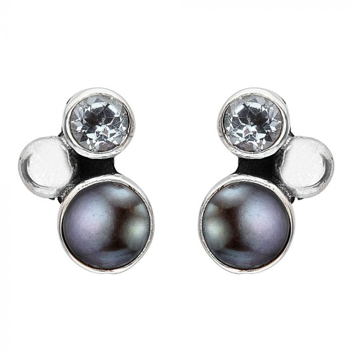 SØLV ØRESTIKKER M. PERLE