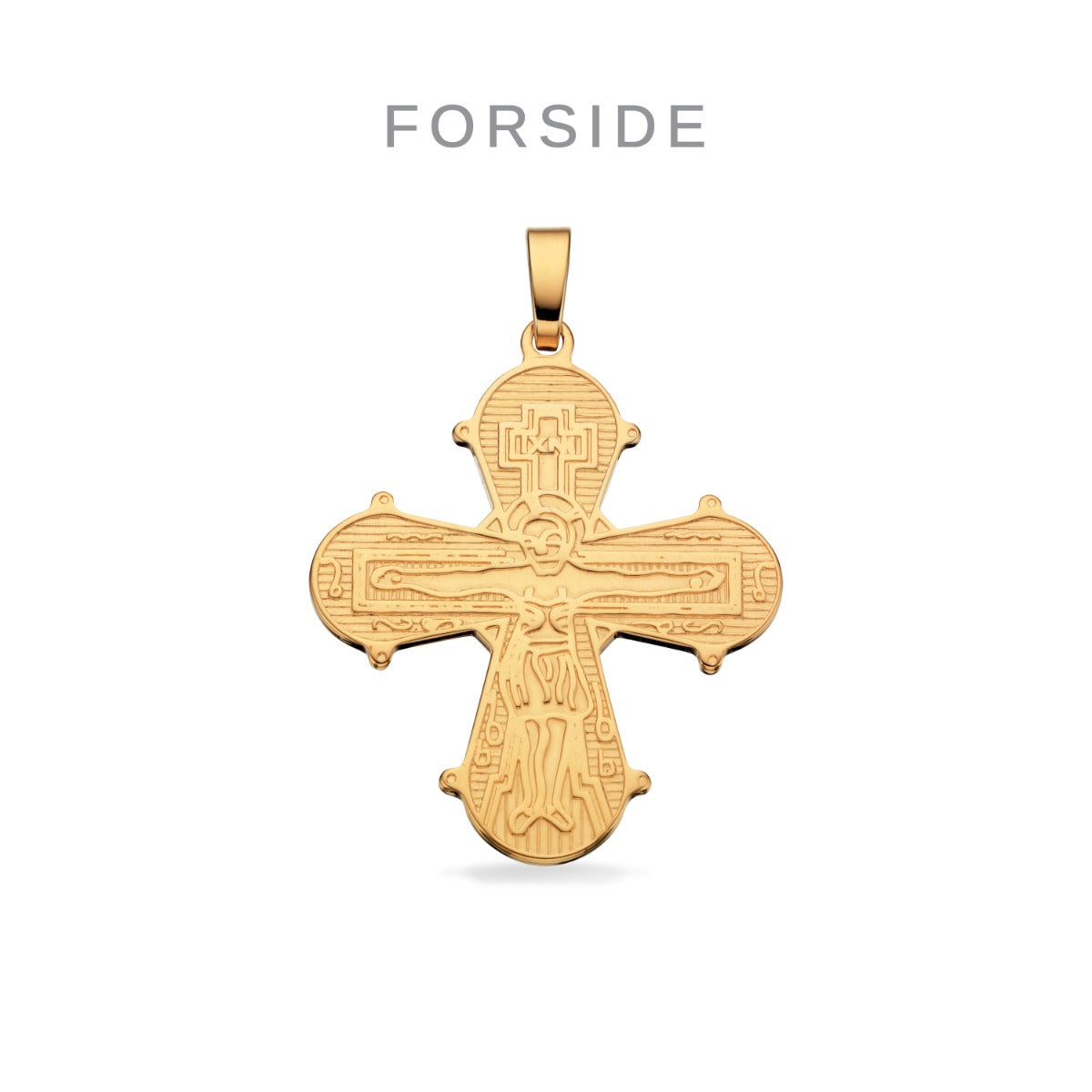 DAGMARKORS MELLEM M/FADERVOR 21 X 19 MM. 8 KT.