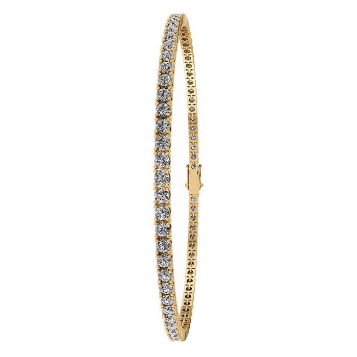 Henrik Ørsnes Design Tennis Armbånd i 14 Karat Guld med Diamanter 2,50 Carat W/SI