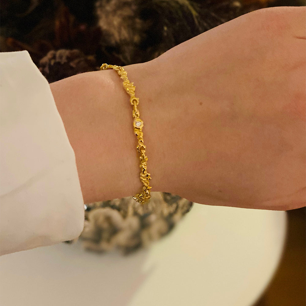 Smykkekæden Isabell Forgyldt Sølv Armbånd OBB35