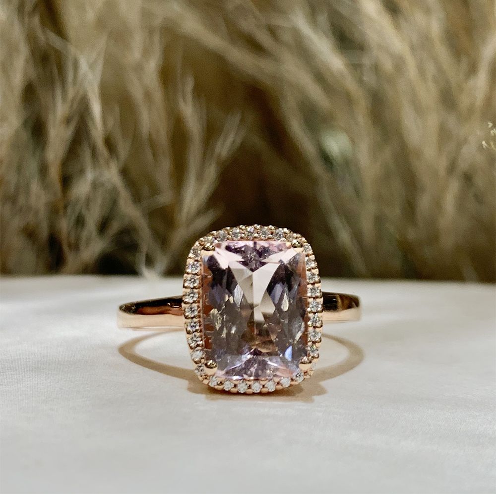 14KT.RING 0,12CT+2,75 PINK MOR