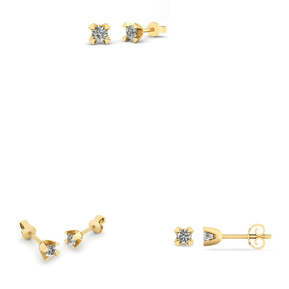 14KT. ØRESTIK DIA 0,10 TW.SI