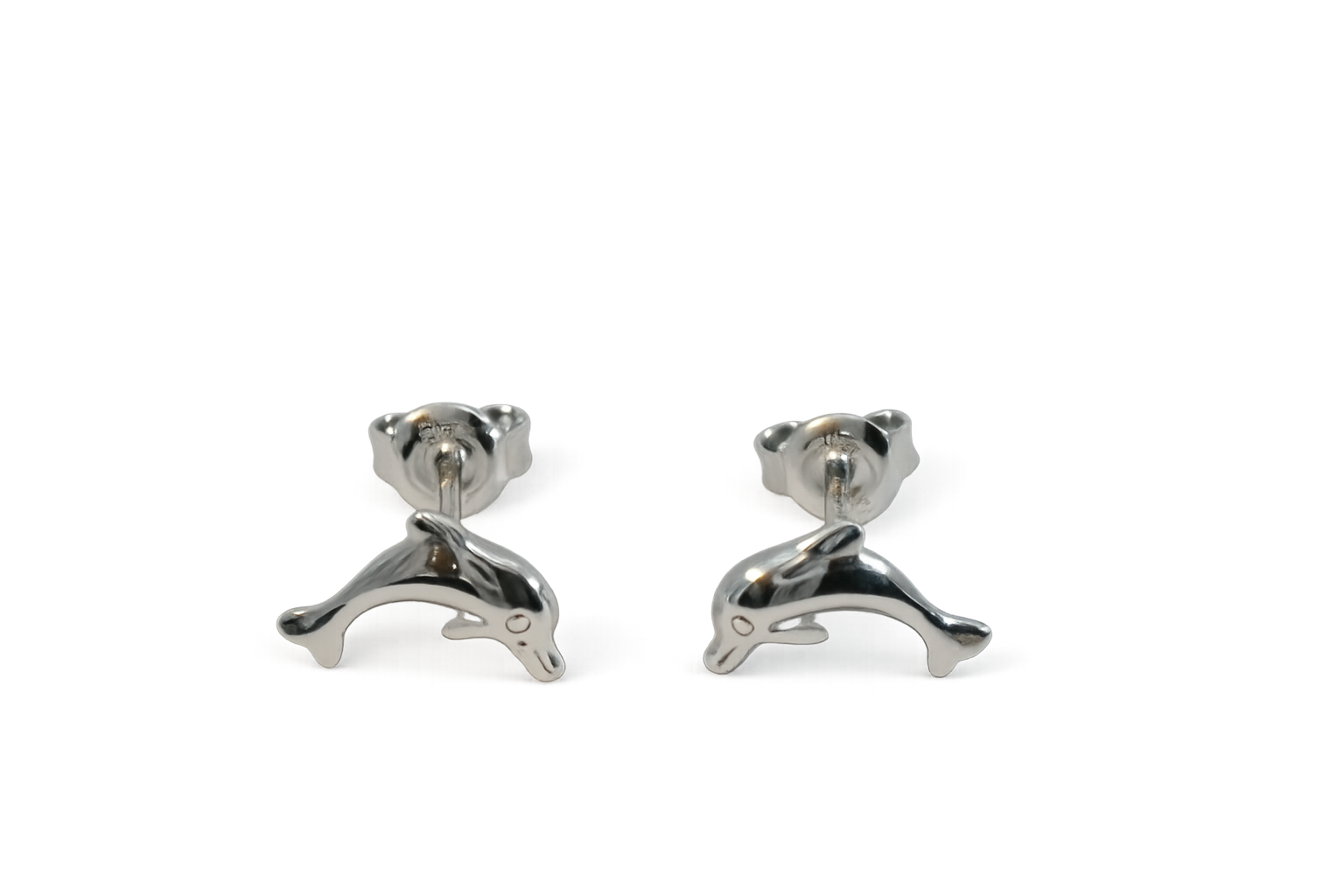 SØLV ØRESTIK DELFIN POLISHED